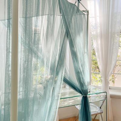 法式落地2025新款高级蚊帐支架杆加粗加厚家用卧室公主床幔单帐纱