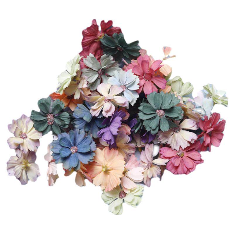 仿真花朵 diy手工花环材料 绢花 假花 婚庆装饰花六瓣花戏曲头花
