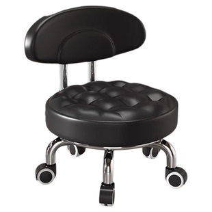 万向轮小凳子板凳滑轮移动凳椅子家用矮凳带娃客厅带轮靠背小椅子