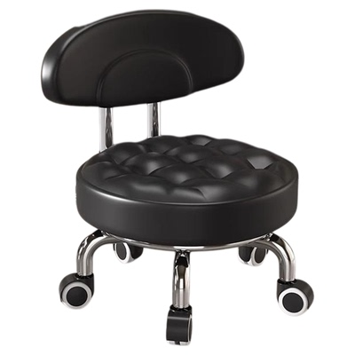 万向轮小凳子电镀架靠背椅