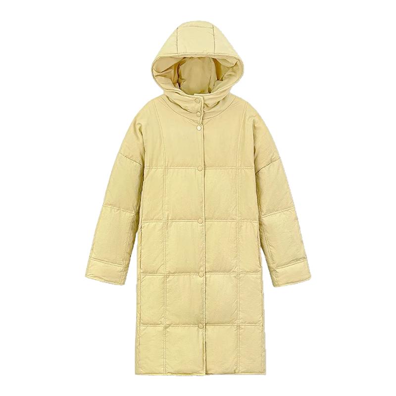 中长款羽绒棉服女冬季2026年新款韩版连帽加厚小个子过膝外套棉衣