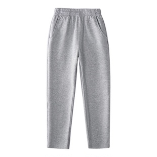 儿童校服裤子藏青色加绒冬款男童女童浅灰色小学生校裤纯棉运动裤