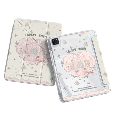ipad保护壳2025款苹果ipad11保护套air7外壳mini7壳6平板5pro11寸带笔槽10代透明9十轻薄8防弯摔全包3y折可爱