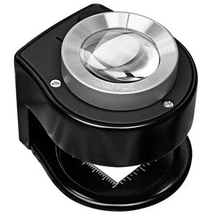 60倍放大镜充电高清钱币邮票鉴定专用随身便携带灯纺织刻度密度镜