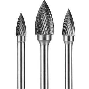 硬质合金旋转锉钨钢磨头金属60度椭圆锥铣刀L E G H J K M形 金鹰