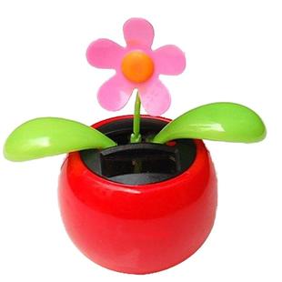 摇头小汽车上摇摆摆件太阳能苹果中控台装饰品内饰太阳花出入平安
