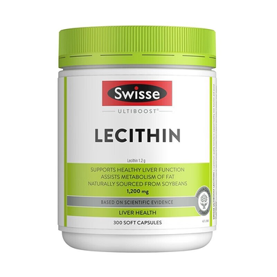 Swisse大豆卵磷脂软胶囊1200mg中老年心脑血管健康鱼油搭档300粒