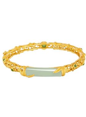 天然和田玉手镯女纯银镯子