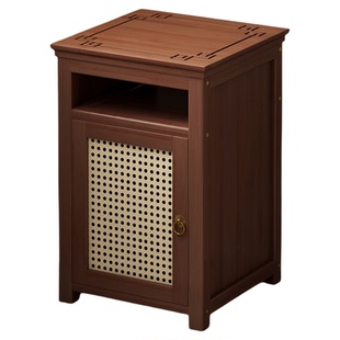 中古风边几角几沙发窄边柜小户型客厅拐角茶柜置物架茶叶收纳柜子