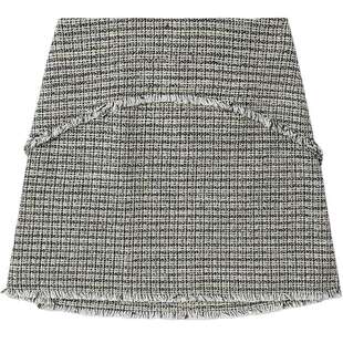IT Proenza Schouler女装花呢半身裙精致质感毛边短裙315107X