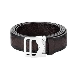 【自营】MONTBLANC万宝龙腰带男时尚百搭M字按扣深棕皮腰带131180