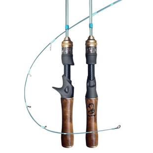 定制款猎魔人玻纤微物弹射路亚竿超软XUL调性实心高透玻璃纤维杆