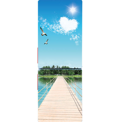 冰箱贴纸全包侧面整张风景四开门