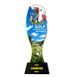 【当天发货】高尔夫水晶奖杯总杆净杆一杆进洞比赛冠军BB奖小鸟奖