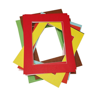 30张8开a4幼儿园学校儿童裱画卡纸单框4开简约美术彩色厚卡纸贴墙