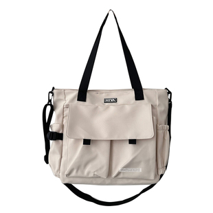 单肩包女大容量斜挎包潮流休闲通勤外出大包男学生上课手提电脑包