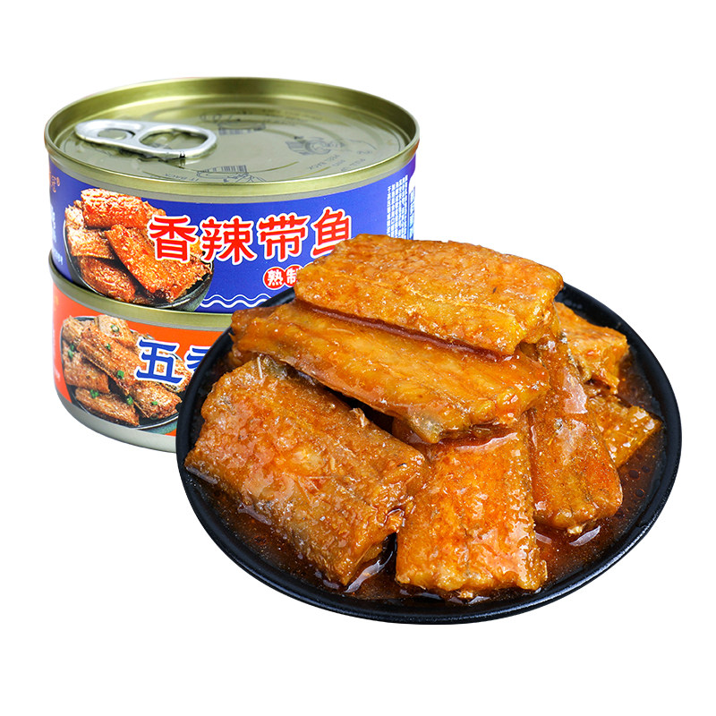 五香/香辣带鱼罐头速食下饭小菜