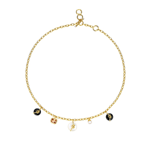 MissQueeny复古vintage天然黑玛瑙母贝吊坠项链女百搭气质个性