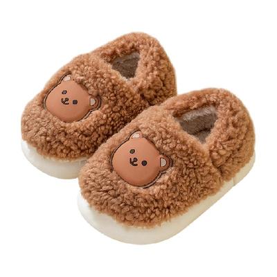 冬季儿童可爱萌小熊拖鞋