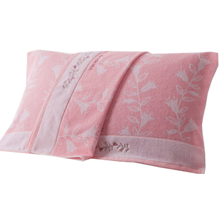 金号依诗家纯棉柔软舒适家用大枕巾情侣款2条全棉吸水包邮一等品