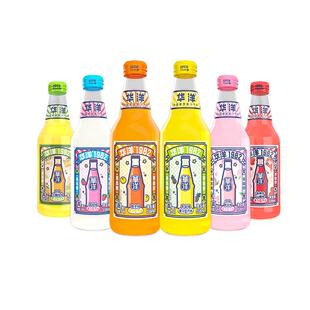 华洋1982果汁汽水358ml*6瓶碳酸饮料真低糖果味玻璃瓶整箱网红装