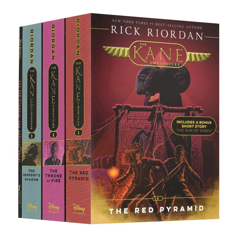 Kane Chronicles 平装 Box Set (with Graphic Novel Sampler) 埃及守护神三部曲套装 波西杰克逊作者 英文版外文小说