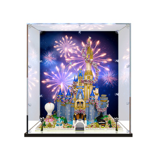 适用乐高43222灰姑娘新款迪士尼浪漫花园城堡亚克力展示盒防尘罩