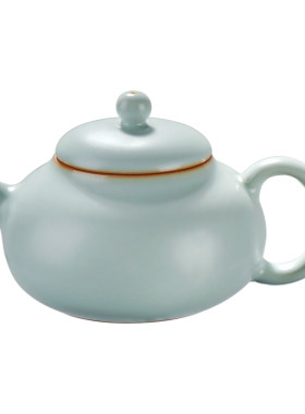 汝窑青澹茶壶景德镇手工高端陶瓷