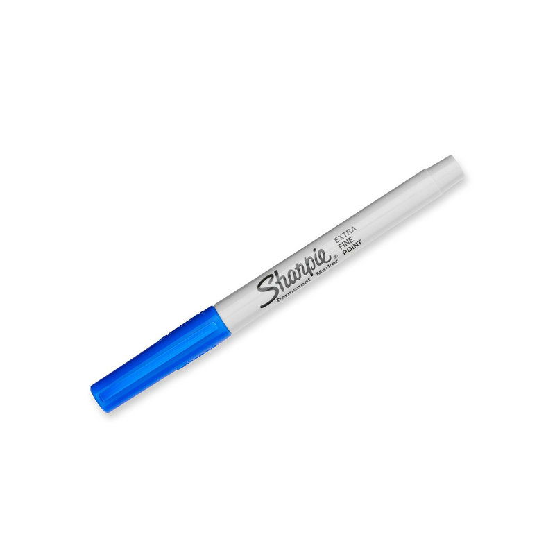 三福记号笔 蓝色麦克笔 0.7mm Sharpie Extra Fine 35003无尘笔