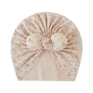 婴儿帽子春秋可爱小碎花莫代尔护囟门初生新生儿小月龄宝宝胎帽夏