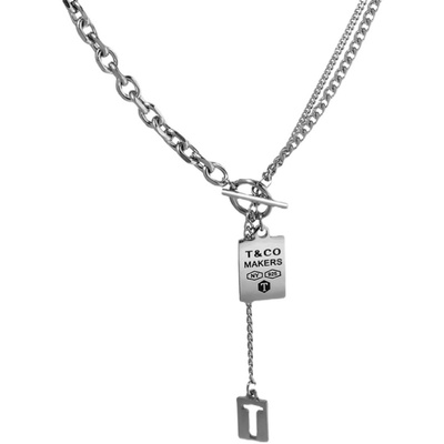 长款钛钢卫衣项链女ins小众女