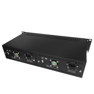 华杰恒讯14槽收发器机柜双电源收发器机柜槽适用机架16槽卡式收发器通用集中供电机柜可上机架兼容小电源接口