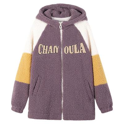 少女冬装外套加厚羊羔毛加绒棉服