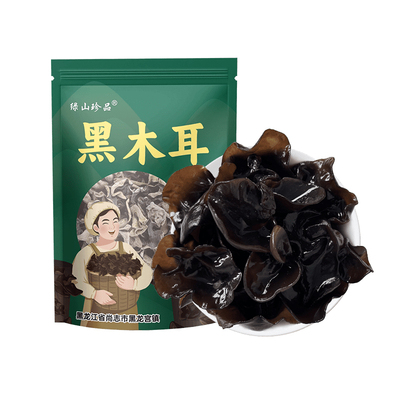 绿山珍品黑木耳东北特产干货肉厚东北木耳凉拌木耳100g/袋
