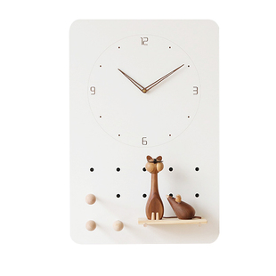 电表箱装饰画免打孔遮挡现代简约时钟电箱挂画置物架电表箱装饰