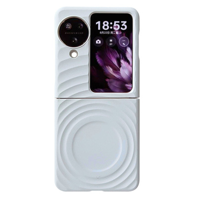 波漾纹磁吸适用oppofindn3flip手机壳oppo小折叠新款findn3flip外壳find高级感n3女款折叠屏防摔后盖保护壳套