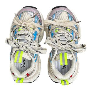 巴家童鞋2025新款秋冬季加绒儿童鞋透气老爹鞋男童鞋子女童运动鞋