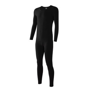 格凯服饰 竹纤维莫代尔男士打底内衣套装圆领贴身超薄秋衣秋裤男