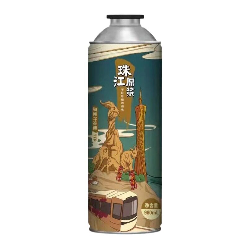珠江啤酒原浆精酿啤酒总厂生产日期新鲜980mlx6罐整箱全麦