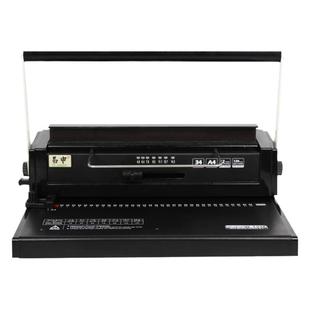 易申W12M34孔铁圈装订机合同标书打孔装订机3铁圈双线圈打孔装订机34孔台历挂历手柄压圈装订打孔机方孔