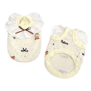 夏季超小体狗狗花边吊带幼猫幼犬茶杯犬1个2个月夏天薄款宠物衣服