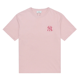 幸运叶子丨MLB官方粉色短袖男装女装夏季新款时尚宽松半袖情侣T恤