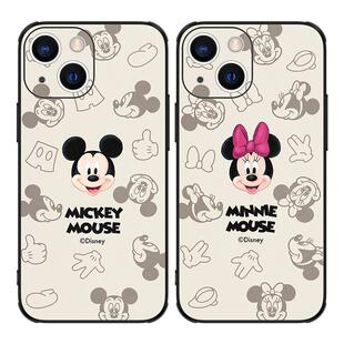 迪士尼正版适用苹果16promax手机壳新款iPhone17高级感15带支架13pro镜头全包小羊皮14plus米奇磁吸情侣超薄