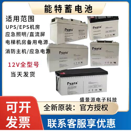 neata能特蓄电池NT12V7AH17AH24AH38AH65AH100AH200AH应急消防