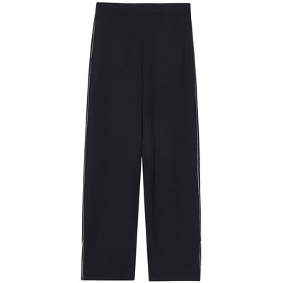 LESS春秋阔腿针织裤女含绵羊毛