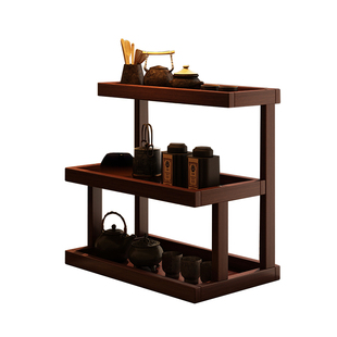 博古架实木中式茶具置物架茶桌小型茶台茶叶收纳架茶室摆件展示架