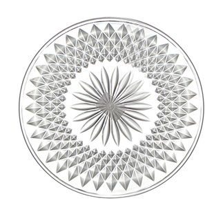 玻璃水果盘圆形小吃盘茶点盘糕点盘子 创意小吃碟点心碟酒吧KTV