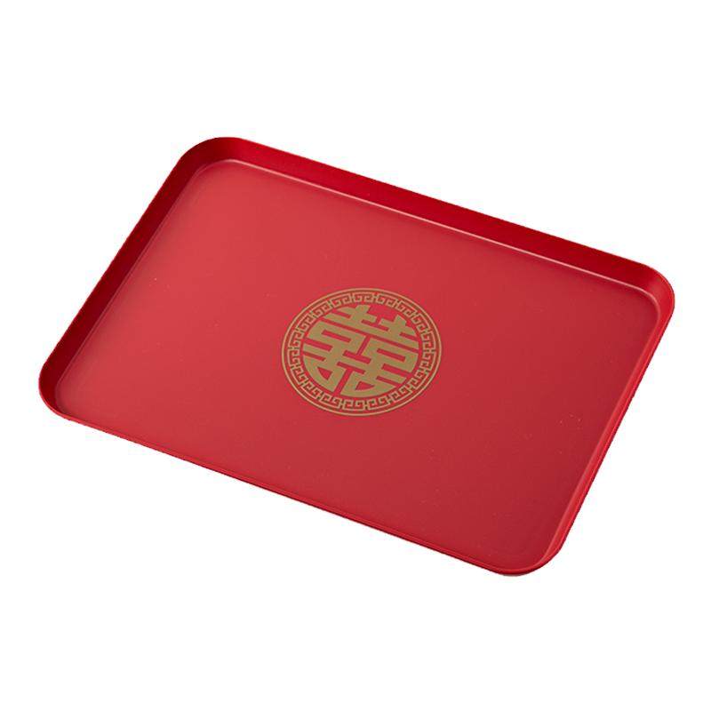 托盘果盘塑料中式长方形圆形