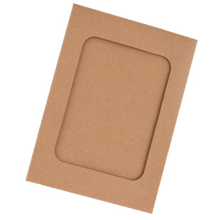 创意牛皮纸相框diy材料相片卡纸框照片墙组合6寸78寸简易纸质相框