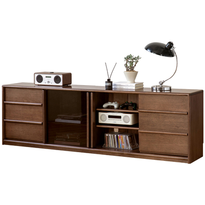 方迪全实木电视柜南洋进口金檀木高款卧室储物收客厅纳置物柜高柜